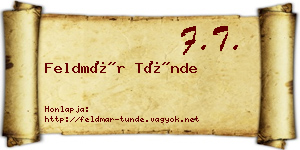 Feldmár Tünde névjegykártya